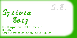 szilvia botz business card